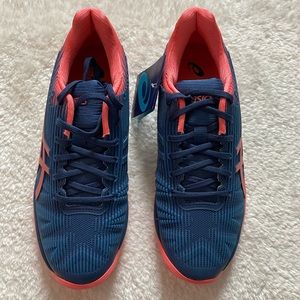 ASICS Solution Speed FlyteFoam Women’s Tennis Shoe Blue/Pink Size 8.5